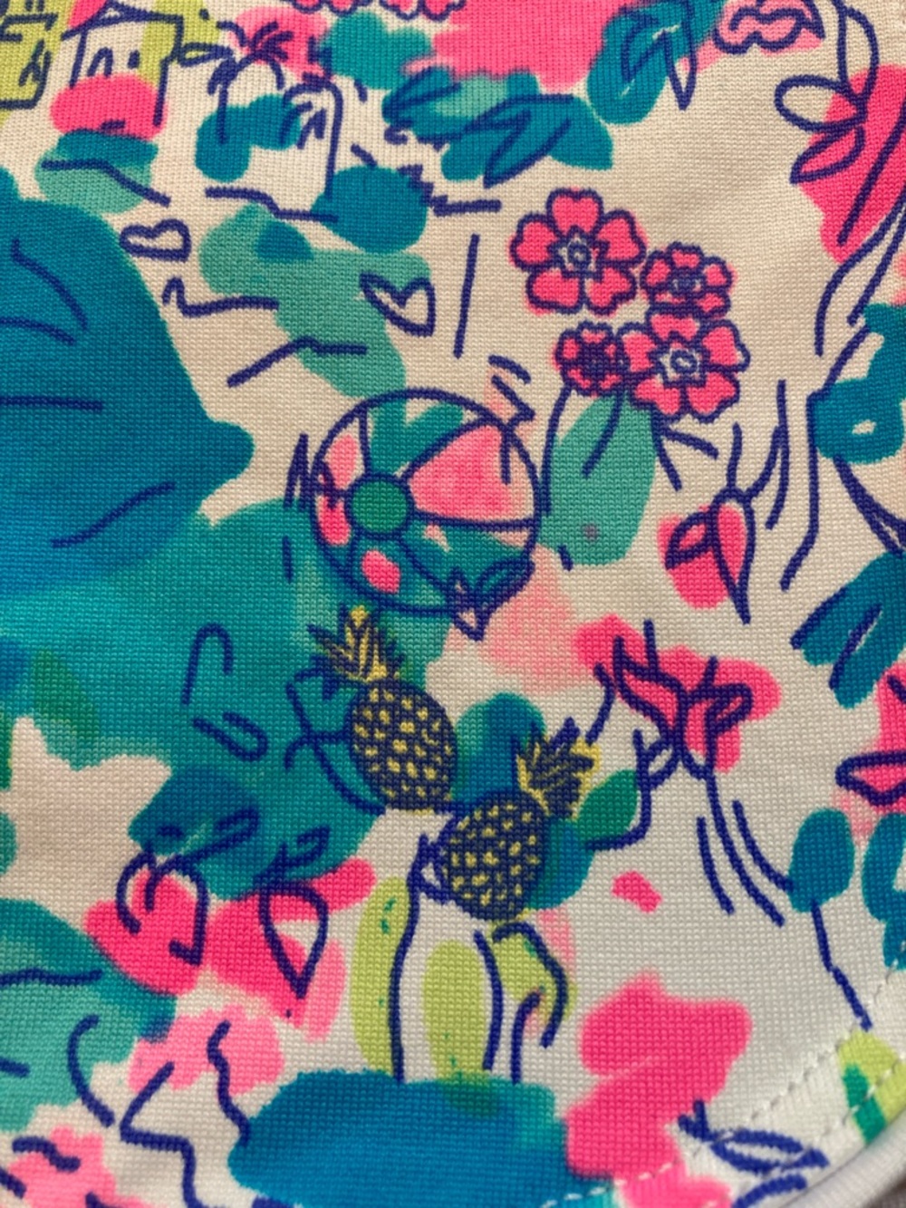 Lulu-B Coastal Floral Mini Skirt in Teal, Pink & White - Picture 10 of 12